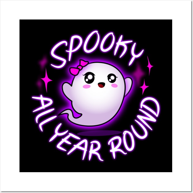 Cute Ghost Spooky All Year Round Wall Art by PnJ